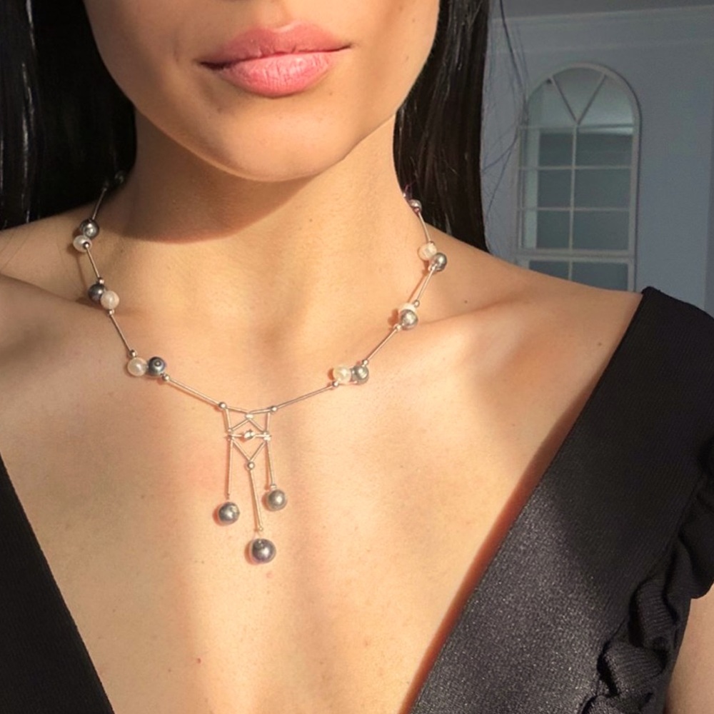 Natural Pearls Necklace Hand Made
